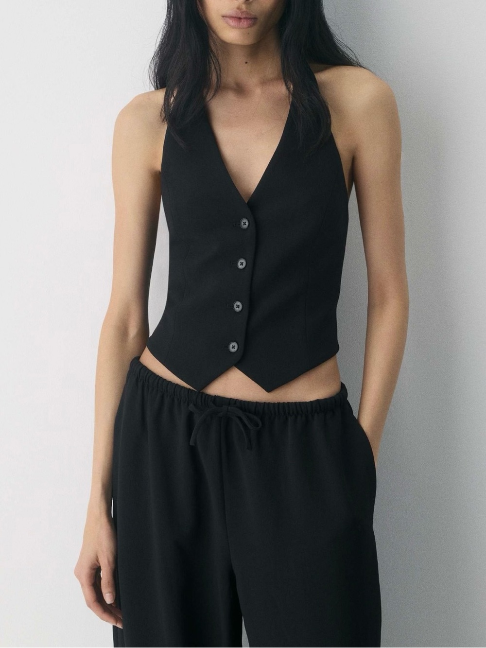 NWT Aritzia Wilfred Vito Vest Crepette Black Size 00 $118